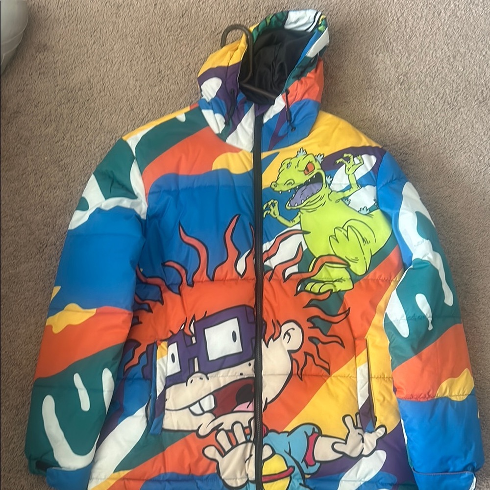 Members Only Orange and Blue Ski Jacket
